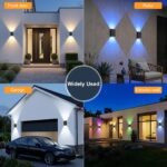 GBEAST Solar-Wandleuchte Aussen mit RGB & 3 Farbtemperaturen – IP67 Dekoleuchte für Hauseingänge – Bild 8