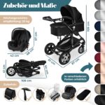 KESSER Loops 4in1 Kombikinderwagen – Komplettset mit Babywanne, Buggy & Autositz – Bild 2