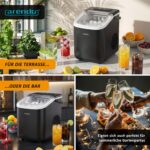Arendo Eiswürfelmaschine – 12 kg Eis täglich mit 2 Würfelgrossen & Langzeitkühlung – Bild 6