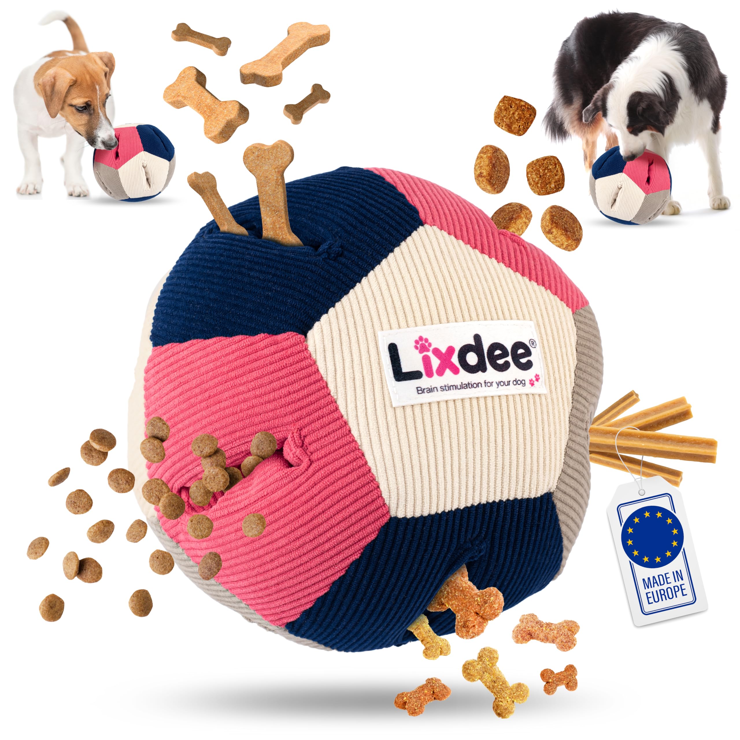 Lixdee Schnüffelball für Hunde – Intelligenzspielzeug mit 4 Schwierigkeitsstufen