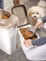 Futterbehälter 45L luftdicht mit Clip – Frischhaltung für Hunde- & Katzenfutter – Bild 2