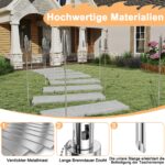 Suusolny 6er Set Gartenfackeln Edelstahl 115cm – Öllampen für Terrasse & Balkon – Bild 3