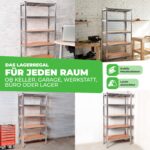 Ondis24 Thomas 2er-Set Schwerlastregal 90x40x180 cm – 875 kg Traglast – Bild 4