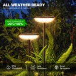 GEARLITE Solarleuchten 40 Lumen – Gartendeko mit IP65 Wasserdicht, 4er Set – Bild 4