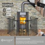 KESSER® Kaminschutzgitter 360 cm mit Tür – 6-teilig Metall Schutzgitter für Kinder & Haustiere – Bild 7