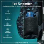 ion8 Kinder Trinkflasche 400ml Edelstahl – Auslaufsicher mit Einhandöffnung – Bild 2