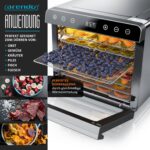 Arendo Dörrautomat Edelstahl 700W mit 8 Tabletts – Obst & Fleisch Trockner 35-85°C – Bild 3