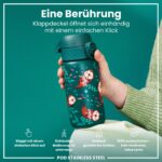 ION8 Kinder Trinkflasche 400ml Edelstahl – Auslaufsicher mit Einhandöffnung – Bild 3