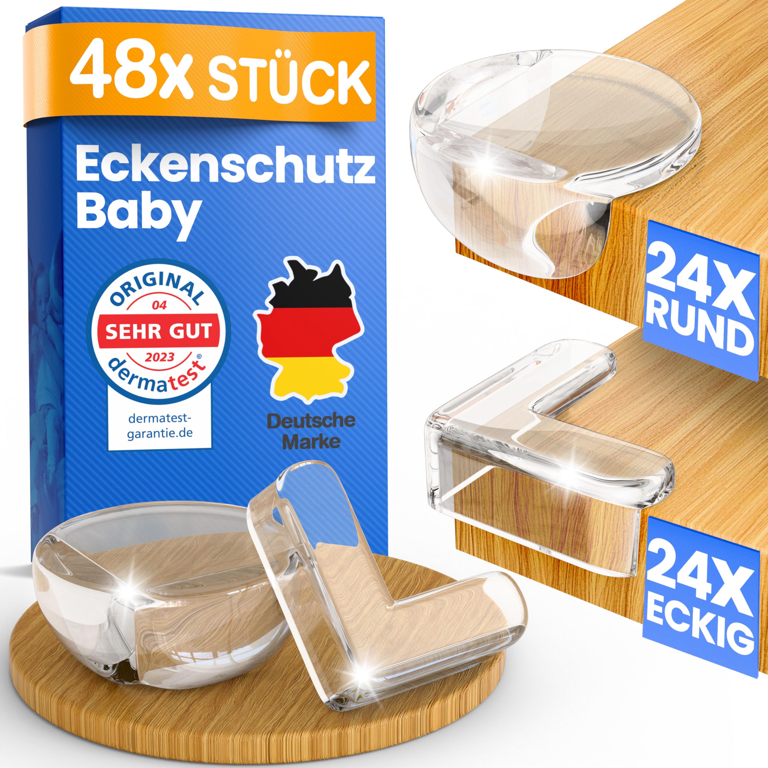 ADLERSFELD 48er Eckenschutz Baby mit TESA-Kleber – Selbstklebend & Stoßfest