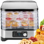 MalTec Dörrgerät 450W mit Timer & 5 Ebenen – Lebensmitteltrockner für Obst, Gemüse & Pilze