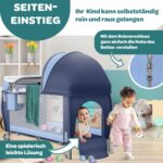 Kidiz Reisebett 120x60 cm mit Wickelauflage, Moskitonetz & Räder – Babybett für Geburt bis 15 kg – Bild 8