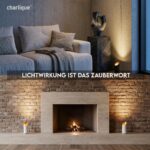 charlique Uplight Spot 2er Set – LED Bodenstrahler mit indirektem Licht, schwarz – Bild 6