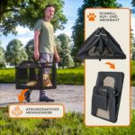 CADOCA® Hundebox XXXL 101x70x70cm – Faltbare Transportbox mit Stahlrahmen für grosse Hunde – Bild 5