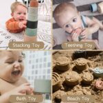 Moonkie Stapelbecher Baby 7-teilig mit Zahlen & Muster – Silikon Beißring ab 6M+ – Bild 5