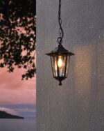 EGLO Laterna 4 Aussenhängelampe – Vintage Pendelleuchte aus Aluguss & Glas, IP44 – Bild 2