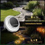 Uwithm 8er Set Solar Bodenleuchten Aussen – IP68 Solarlampen mit 4 LEDs für Garten & Terrasse – Bild 2