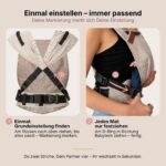 Hoppediz Primeo Babytrage ab Geburt – Ergonomische Vollschnallentrage aus Bio-Baumwolle – Bild 6