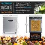Arendo Dörrautomat Edelstahl 800W mit 10 Tabletts – Professioneller Dehydrator für Obst & Fleisch – Bild 2
