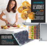Arendo Dörrautomat Edelstahl 700 W mit 8 Gittern – Profi-Dehydrator für Obst, Fleisch & Gemüse – Bild 5