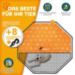 TRESKO® Welpenlaufstall 80 cm – 8-teilig faltbar mit Tür & Erdankern für Hunde & Kleintiere – Bild 3