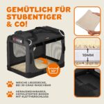 CADOCA® Hundebox XXL 90x60x66cm – Faltbare Transportbox mit Liegedecke für Hunde & Katzen – Bild 6