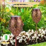 Görvitor LED Solarleuchten 2er Set – Orientalische Gartenlampen mit IP65 Wasserschutz – Bild 5