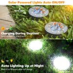 iBaycon Solar Bodenleuchten 12er Set – IP65 Gartenbeleuchtung mit 8 LED & Automatik – Bild 3