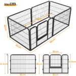 Yaheetech Welpenlaufstall 6er Set – Sicheres Gehege 80x60 cm für Innen & Außen – Bild 3