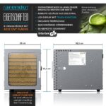 Arendo Edelstahl Dörrautomat 8-fach – 500 W Dehydrator mit Temperaturregler & 24h Timer – Bild 3