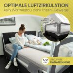 RAWVEL® Bettgitter 1,8m Grau – Rausfallschutz für Kinder & Elternbetten – Bild 4