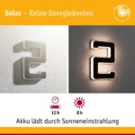 Paulmann LED Solar Hausnummer 2 – IP44 Warmweiss mit wechselbarem Akku – Bild 2