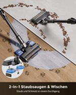 Proscenic P20 Akku Staubsauger mit Wischfunktion – 70 kPa Saugkraft für Teppich & Tierhaare – Bild 4