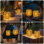 2er-Pack Solarlaterne mit Rattan-Design – Wetterfeste Solar-Lampions für Garten & Balkon – Bild 7