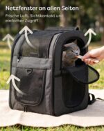 Knupis Katzenrucksack & Hunderucksack bis 7 kg – Wetterschutz & Ausbruchsicher – Bild 5