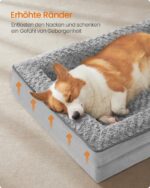 Feandrea Orthopädisches Hundebett 91x68 cm – Gelenkentlastung für grosse Hunde – Bild 4