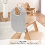 Wörner Baby Lätzchen 2er Set – XXL Baumwolle mit Druckknopf & OEKO-TEX Zertifikat – Bild 2