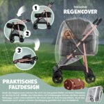 LOVPET Hundewagen 2in1 – Faltbarer Hundebuggy bis 20 kg mit 360°-Rädern & Zubehör – Bild 6