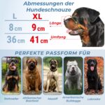 CleverTail XL Metall-Maulkorb für grosse Hunde – Sicher & komfortabel für Rottweiler & Mastiffs – Bild 3