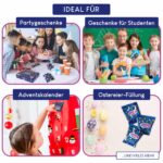 BONNYCO 40er Pack Holzkreisel mit Weltraum-Design – Mitgebsel Kindergeburtstag – Bild 9