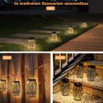 JOYCREATOR 2er Set LED Solarlaternen – IP65 Wasserdicht für Garten, Balkon & Terrasse – Bild 5