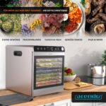 Arendo Edelstahl-Dörrautomat mit 10 Ebenen & 8400 cm² – Profi-Dehydrator für Obst, Fleisch & Gemüse – Bild 6