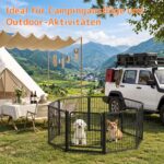 Frost IX Welpenauslauf 8-teilig 60cm – Faltbarer Hundezaun mit Tür & werkzeuglosem Aufbau – Bild 5