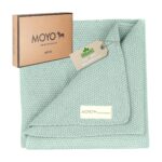 MOYO Babydecke Heller Eukalyptus 75x100cm – Atmungsaktive Baumwolldecke für Neugeborene