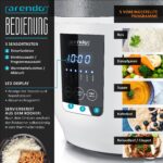 Arendo Reiskocher 2L mit Dampfgarer & 5 Programmen – Digital Multikocher für 2–5 Personen – Bild 4