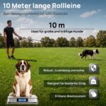 CORTES PETS Rollleine 10m für Hunde bis 50kg – Ausziehbare Hundeleine mit Kotbeutelhalter – Bild 2