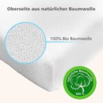 WhizProducts Wasserdichtes Spannbettlaken 89x50 cm – Matratzenschoner für Babybay Betten – Bild 3