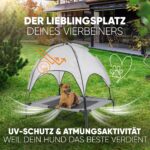 Deuline Hundeliege L mit abnehmbarem Dach – Erhöhtes Outdoor-Hundebett für Garten & Reisen – Bild 3