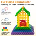 Smart-Planet Steckblumen 400er Set – Montessori Motorikspielzeug ab 3 Jahren – Bild 2