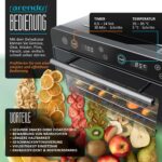 Arendo Dörrautomat Edelstahl 700W – 8 Einlegefächer mit 6700 cm² für Obst & Fleisch – Bild 4
