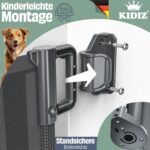 KIDIZ® Treppenschutzgitter ausziehbar 0–140 cm – Einhandbedienung für Babys & Haustiere – Bild 6